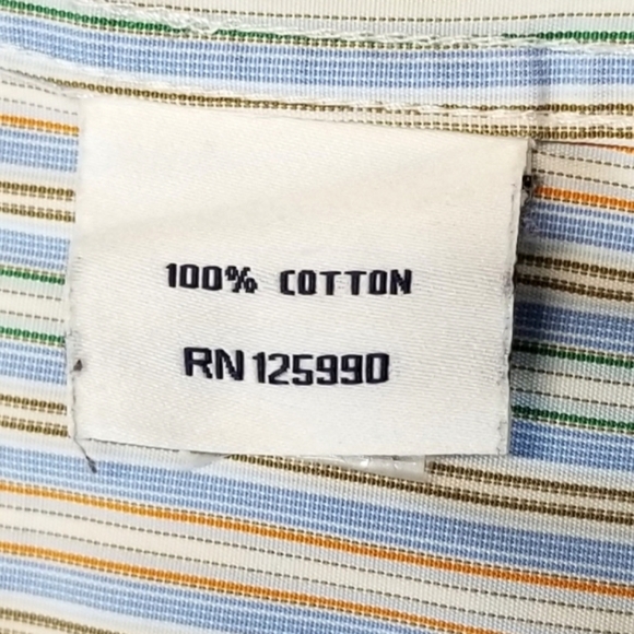 Faconnable Club Men's Pastel Stripe Multicolored Longsleeve Buttondown Shirt,  L - Picture 4 of 9